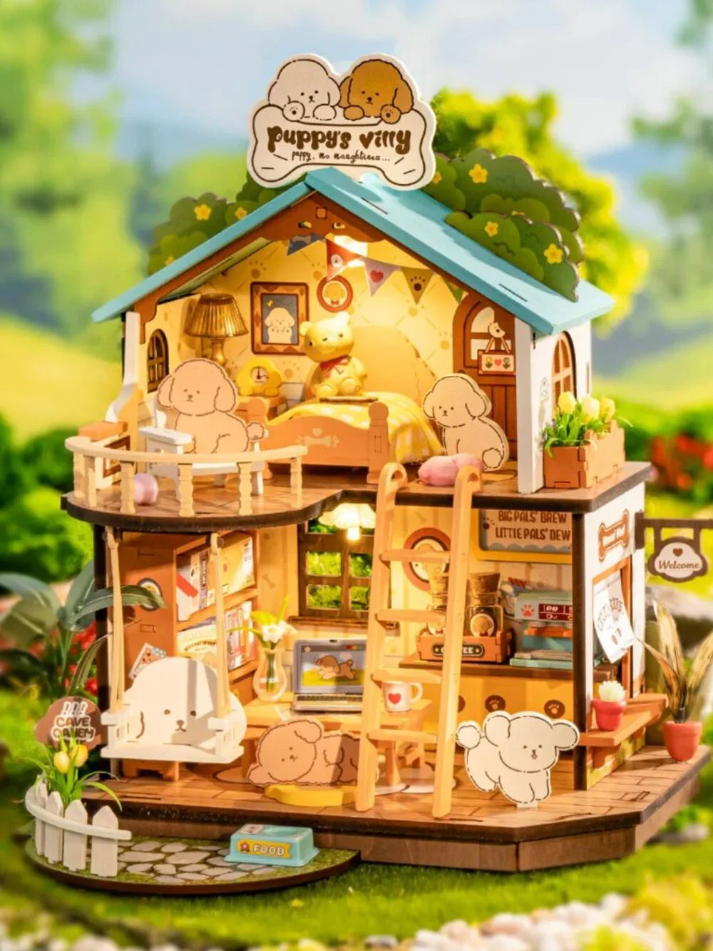 Rolife NEW Puppy's Cozy Villa DIY Miniature House DG169